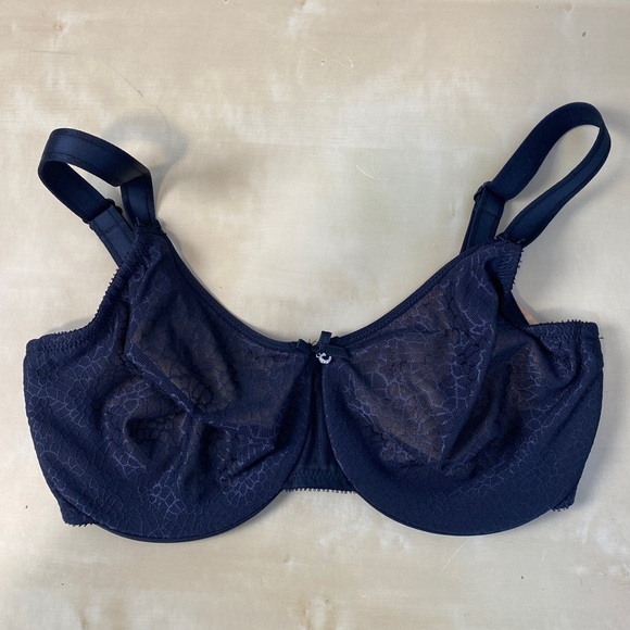 Chantelle 34 H Black Tan Magnifique Minimizer Bra Seamless Unlined Classic Stapl - Picture 8 of 13